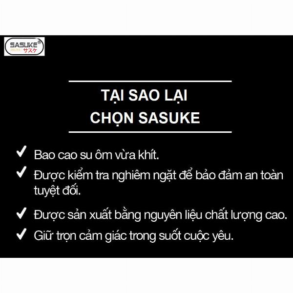 COMBO TIỆN LỢI 03 HỘP BAO CAO SU SASUKE - 30 CHIẾC