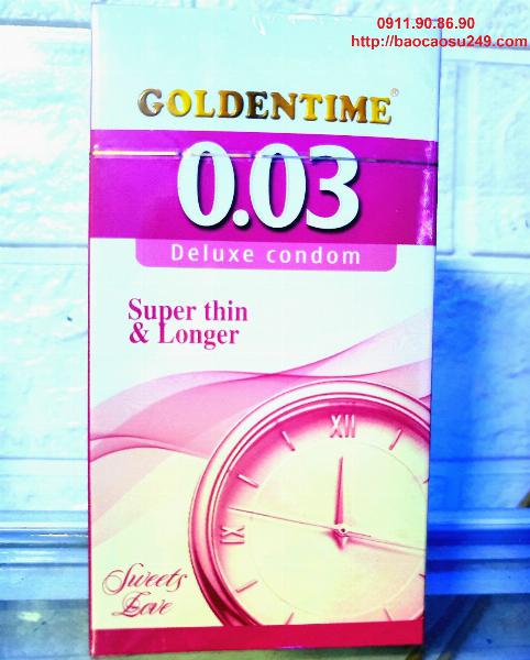 BAO CAO SU GOLDEN TIME SUPER THIN LONGER SIÊU MỎNG 0.03 CHỐNG XUẤT TINH SỚM – 12 CHIẾC