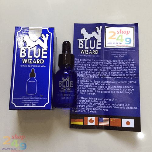 NƯỚC KÍCH DỤC NỮ BLUE WIZARD 20ML - CỰC MẠNH