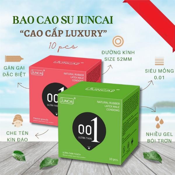 Combo Bao Cao Su Juncai 0.01mm (Xanh + Hồng) – Giá Chỉ 189K Bao Ship Toàn Quốc