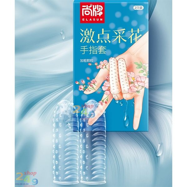 Bao Cao Su Đeo Ngón Tay Elasun Gân Gai (Hộp 2 Chiếc) – Khơi Dậy Khoái Cảm Mãnh Liệt