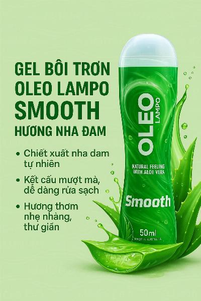 Gel Bôi Trơn Oleo Lampo Smooth Hương Nha Đam – Mượt Mà & Dịu Nhẹ