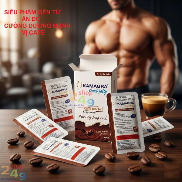 Thạch Cường Dương Kamagra Oral Jelly 100mg – Vị Cà Phê Mocha 