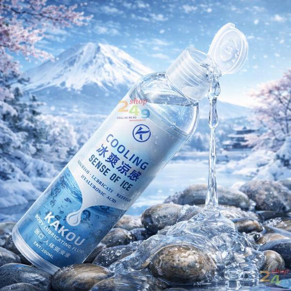 Gel Bôi Trơn KAKOU Cooling 200ml – Cảm Giác Mát Lạnh, Thăng Hoa Bất Tận