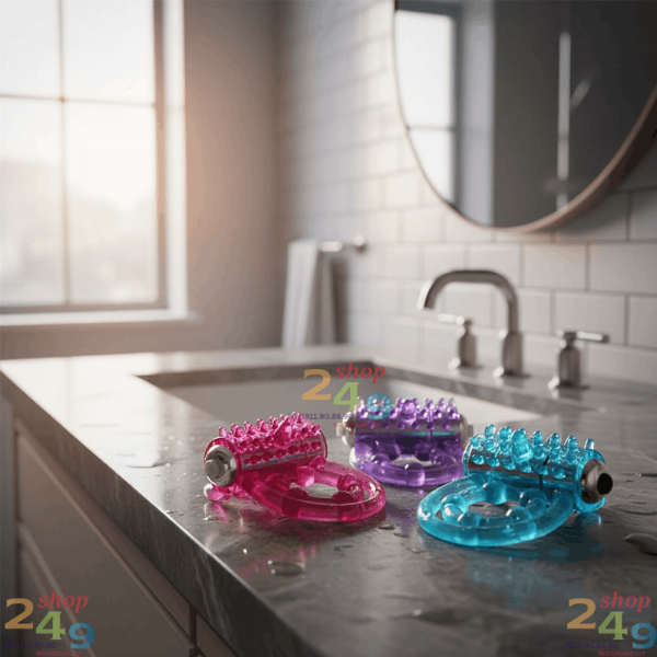 Nhẫn Rung Dương Vật Gai Silicon Co Giãn – Kích Thích Điểm G, Hỗ Trợ Chống Xuất Tinh Sớm