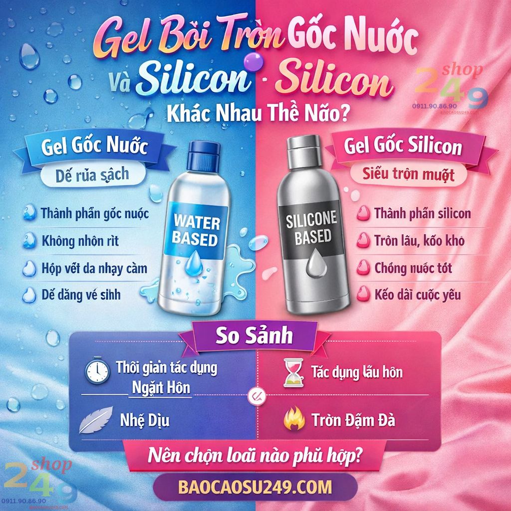 Ưu nhược điểm gel bôi trơn gốc silicon