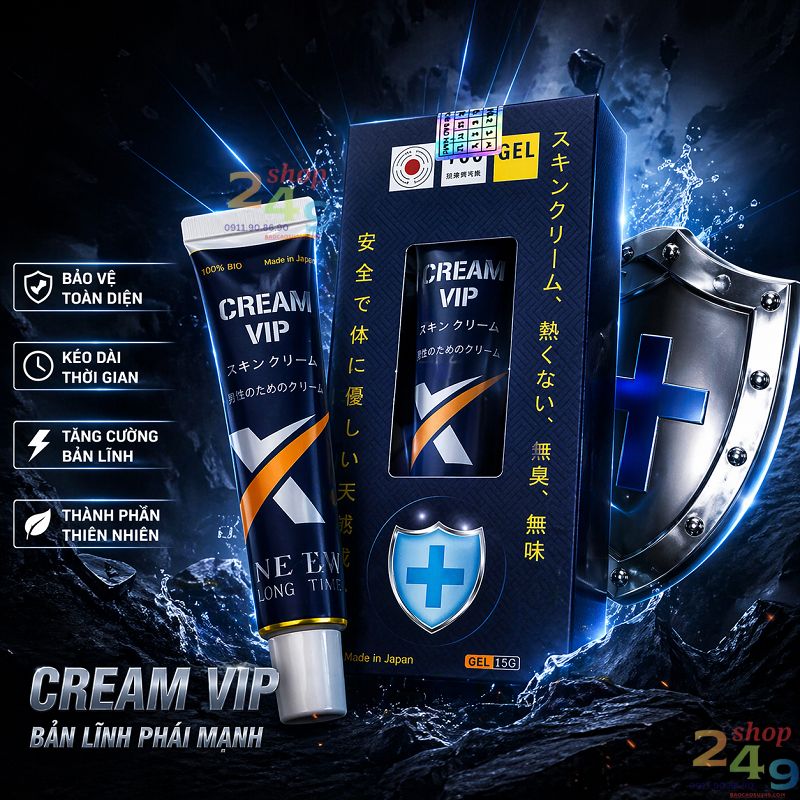 Công dụng tuyệt vời của gel chống xuất tinh sớm Cream VIP Japan