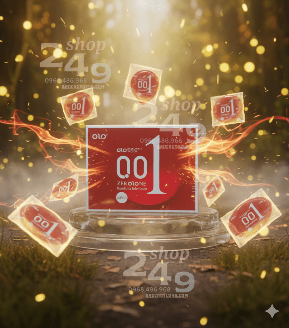 hộp bao cao su OLO đỏ 10 chiếc