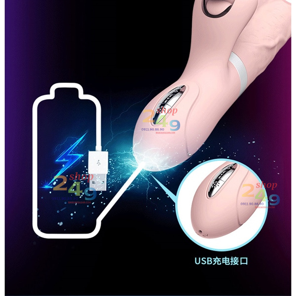 Dương vật giả Evo silicon cao cấp chống nước sạc USB