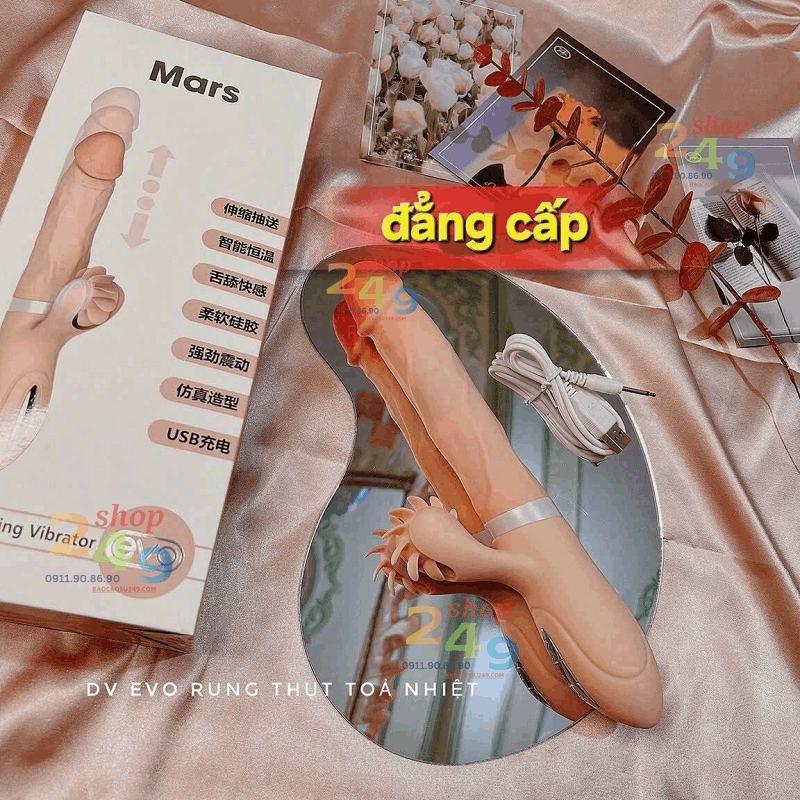 Dương vật giả thụt xoay cao cấp Evo rung 12 chế độ