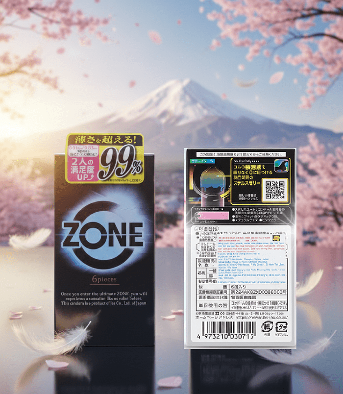 Bao cao su Jex Zone 0.01mm hộp 6 siêu mỏng Nhật Bản