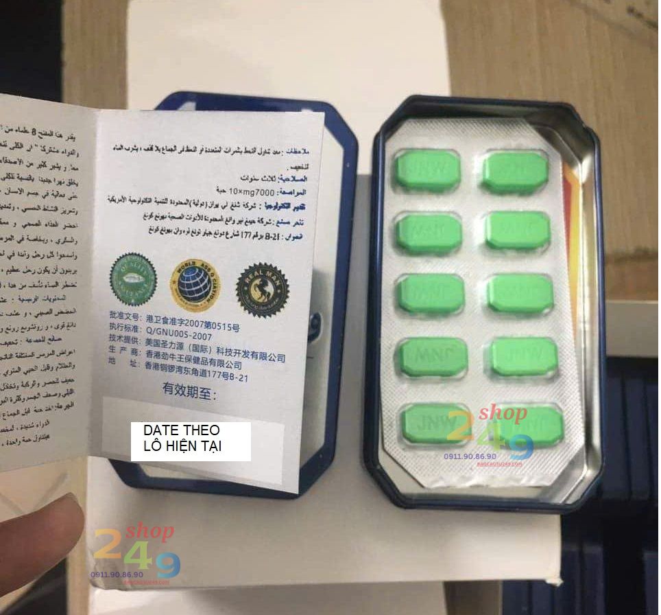 Ngựa Thái 7000mg vỉ 10 viên xanh đậm chính hãng Thailand tại Shop 249