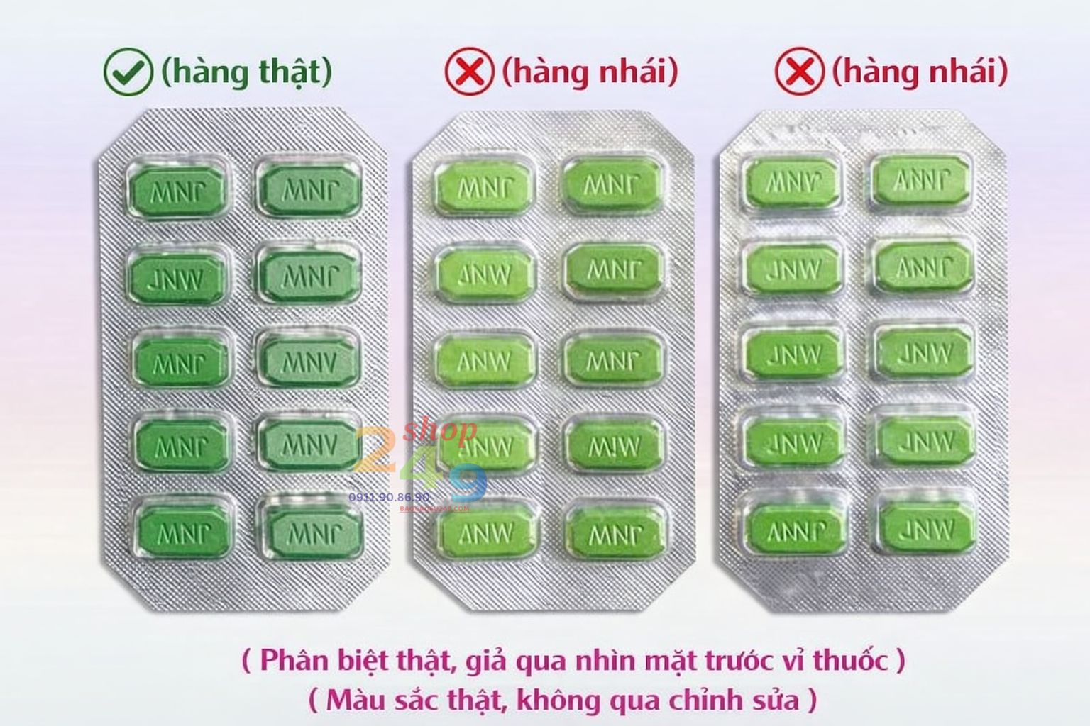 Phân biệt Ngựa Thái xanh đậm thật và xanh nhạt giả - Mua tại Shop 249 Đà Nẵng