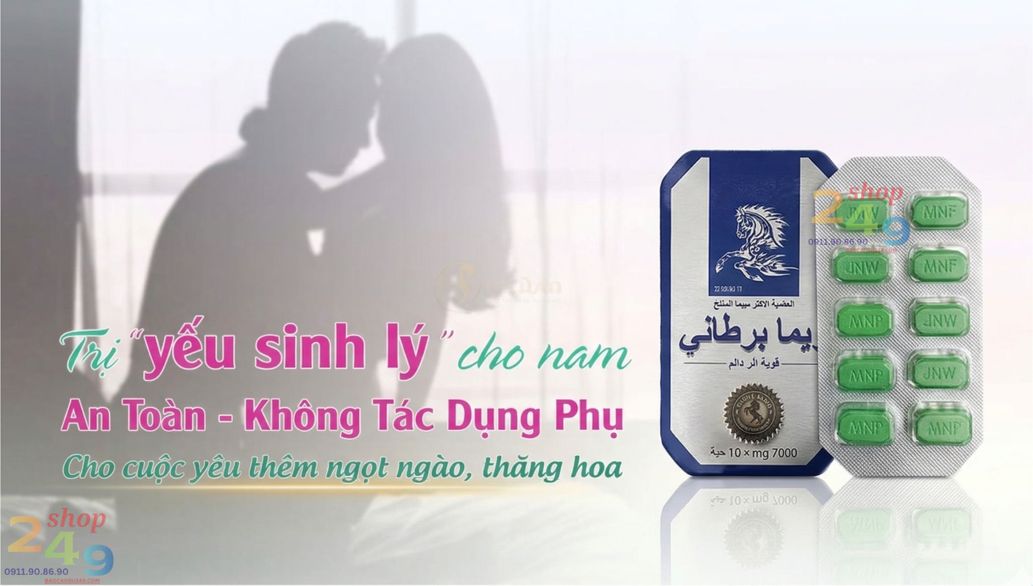 Ngựa Thái 7000mg viên xanh đậm chính hãng Đà Nẵng - Shop 249