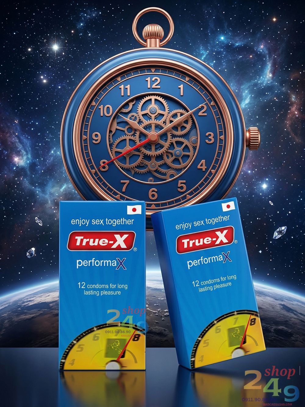 Công dụng chứa 8% Benzocaine giúp kéo dài thời gian của True-X PerformaX