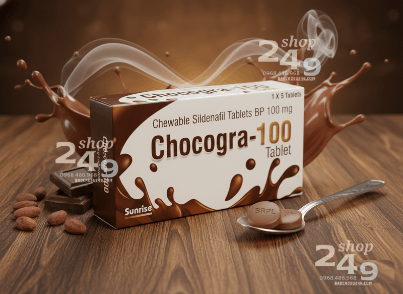 Chocogra-100mg viên nhai socola chính hãng Shop 249 Đà Nẵng