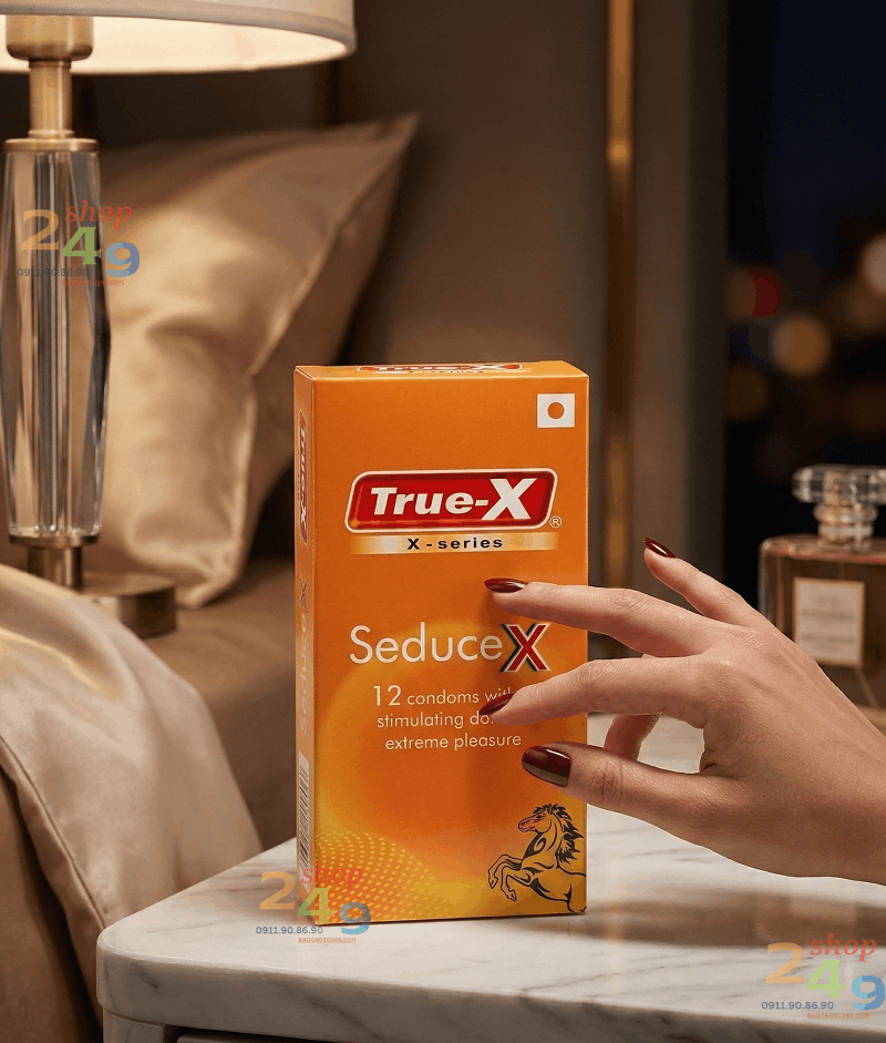bao cao su true-x seducex gai hạt nổi kéo dài thời gian