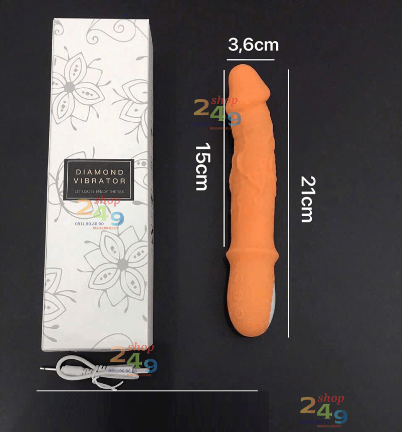 Dương vật giả rung 7 chế độ tỏa nhiệt ấm an toàn kín đáo