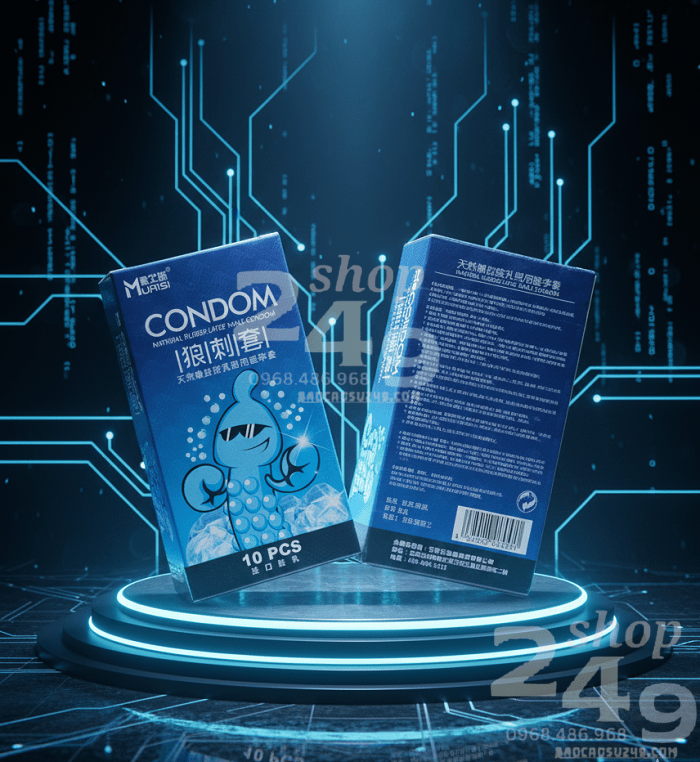 Bao Muaisi hộp 10 cái - hiển thị sản phẩm trên nền sáng