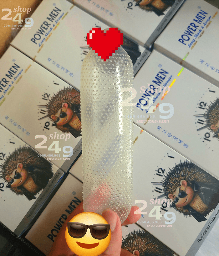 Bao cao su Power Men Nhím Xù thương hiệu Hàn Quốc