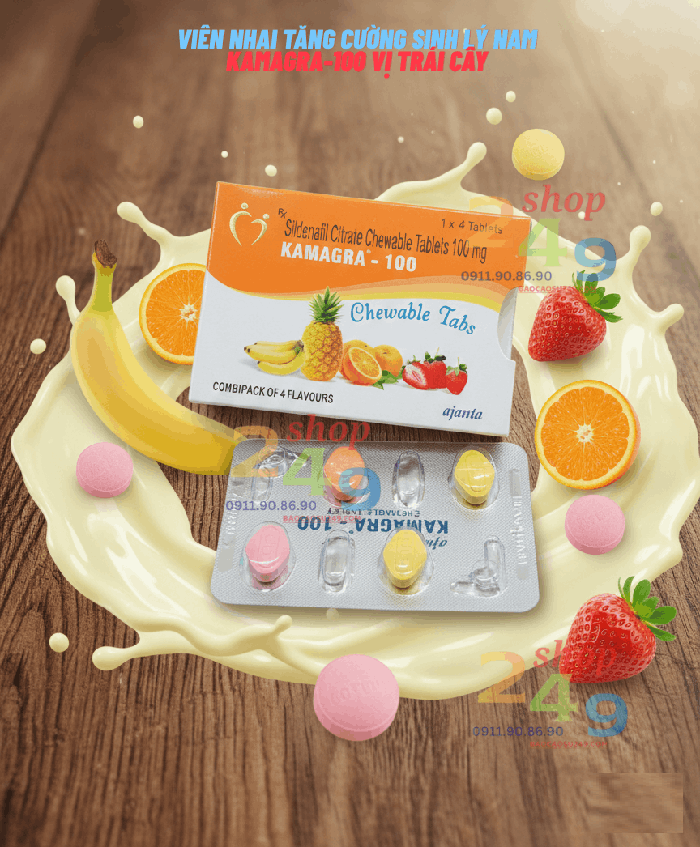 Viên nhai Kamagra 100mg vị trái cây