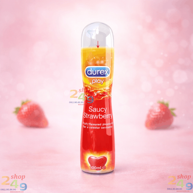 gel bôi trơn durex strawberry 100ml hương dâu ngọt ngào