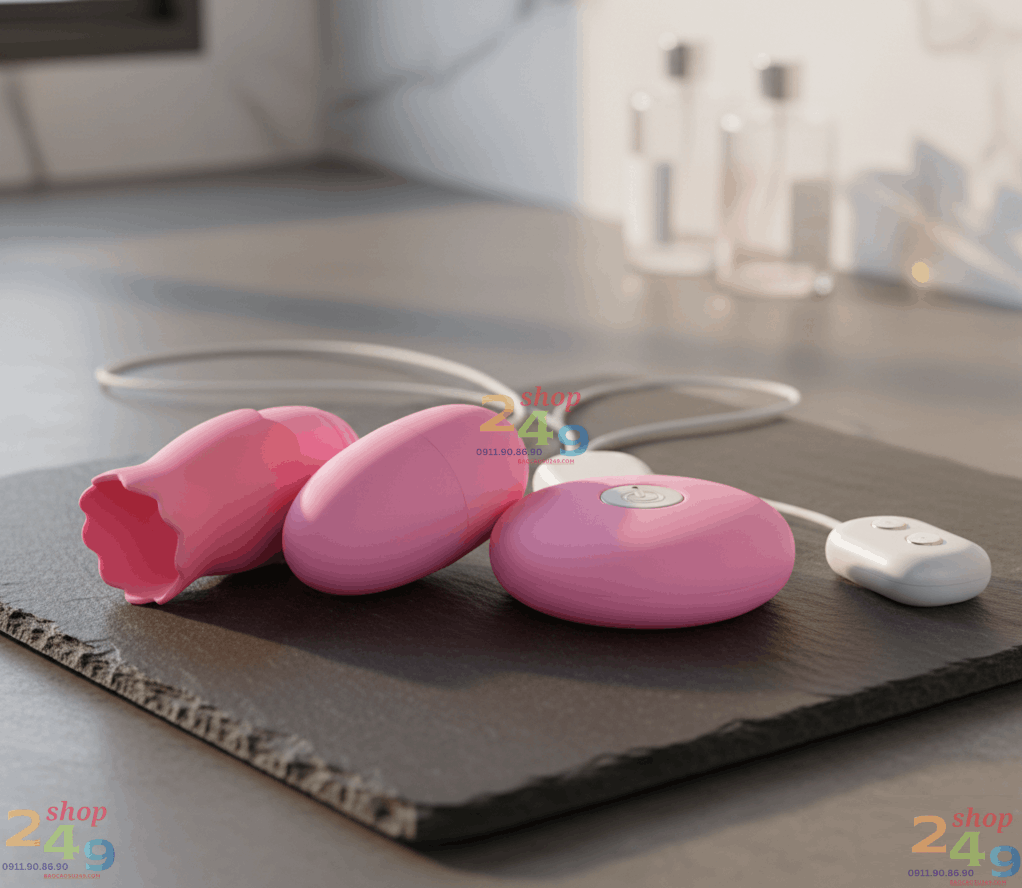 Trứng rung đôi mô phỏng lưỡi liếm cao cấp 12 chế độ rung